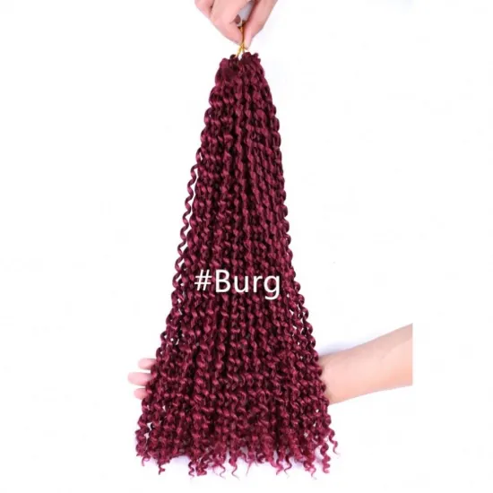 Passion Twist Hair Synthetic Kinky Curly 18 Inch Spring Twist Crochet Braid Hair 22strands/pack Hair Extension for Black Women