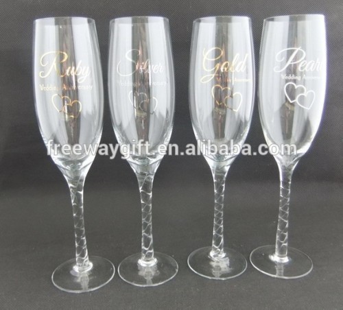 Hand made acrylic champagne glass