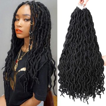 Smartbraid Crochet Hair Gypsy Locs Crochet Braids Curly Wavy Goddess Crochet Braids Synthetic Fiber Hair