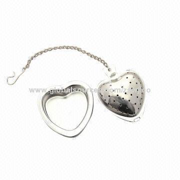 Heart-shaped Tea Infuser with Small Plate