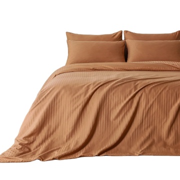 Hotel Bed Linen Duvet Cover Set - Premium Custom Logo Designer Striped Bed Sheets