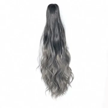 MYZYR 24INCHLong wavy Clip InHair TailFalse Hair P onytail Hairpiece With Hairpins Synthetic Hair P onyTail Hair Extension