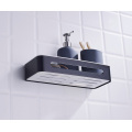 Matte Black Bathroom Shower Basket Wall Mounted Organizer