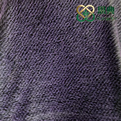 Purple & Black Faux Fur Cushion