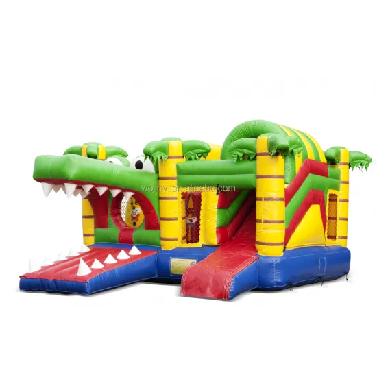 Commercial Outdoor Crocodile Inflatable Bouncy Castle with Slide for Sale