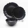 Nordic Ceramic Black Bowl und Teller -Set -Geschirrset