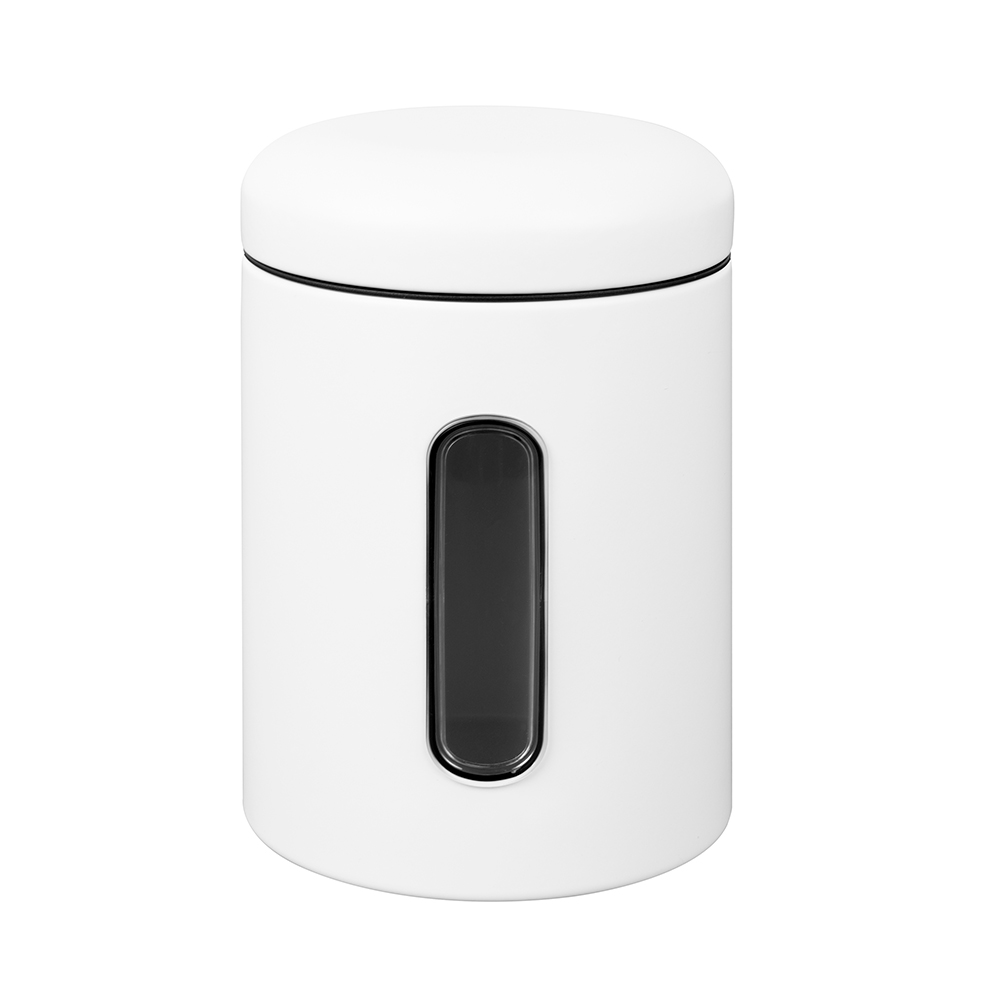 Food Canister with Window in White