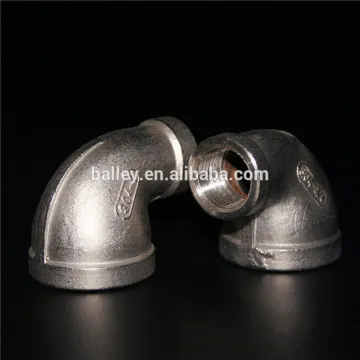 black 90 reducing elbow Malleable cast iron pipe fittings