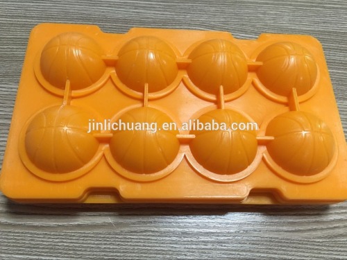 BPA FREE silicone ice basketball, high quality food grade wholesale silicone ice ball shape tray mold