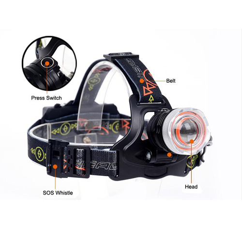 Aluminum Headlamp 400 Lumens ultra bright rechargeable headlamp Supplier