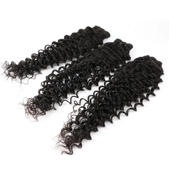 10A Deep Curly brazilian virgin hair remy cuticle aligned  human hair bundles vendors cambodian hair 10-28 inches bundles