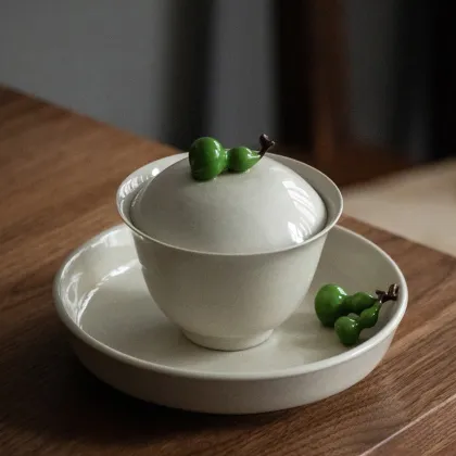 Wholesale Handmade Gourd Tea Cup Ceramic Kung Fu Tea Set
