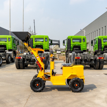 Hochwertige Mini-Elektro-/Diesel-4-Radantriebslader für Farmen und Gärten (0,5T-2T-Kapazität)