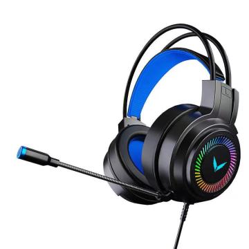 Premium 7.1 Stereo Wired Computer Headphone with LED Lights, Bass, Mic for Travel and Mobile Phones