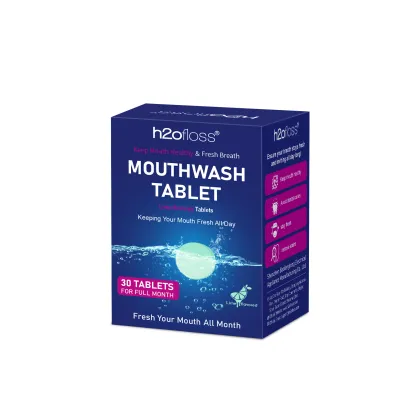 H2OfLoss 2024 Professional Teeth Cleaning Mouthwash Tablets - Easy Oral Care, Whitening & Fresh Breath