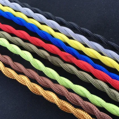 Vintage Braided Electric Wire - Retro Textile Cable for Home Decoration