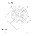 Staalmateriaal 9 cm ventilatorbescherming