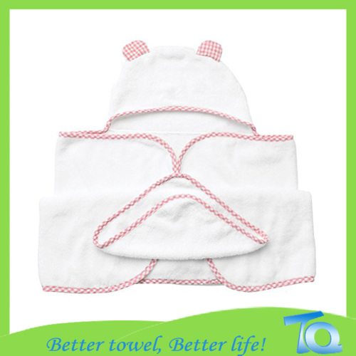 Softness Bamboo Fiber Baby Hooded Bath Towel