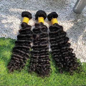 Free sample 9a 22" mink brazilian deep wave hair piece virgin hair bundles