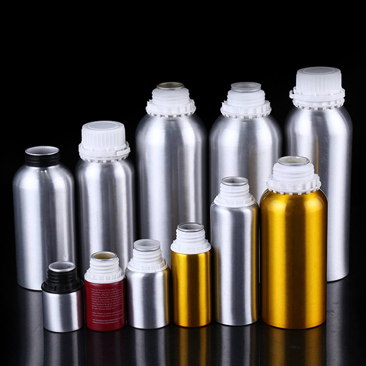 en blanco Botellas de aluminio de contenedores de aceites esenciales al por mayor