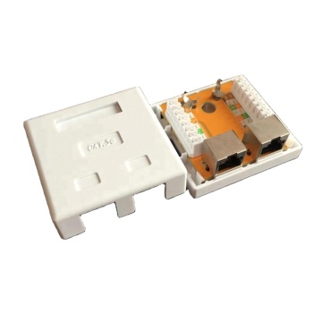 RJ45 STP Dual Port Cat.5E صندوق السطح المثبت على الحائط
