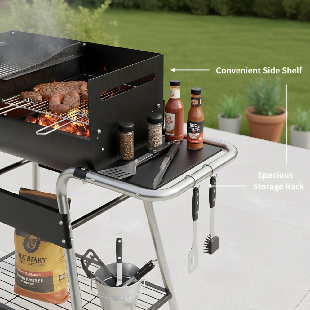 Charcoal BBQ cart