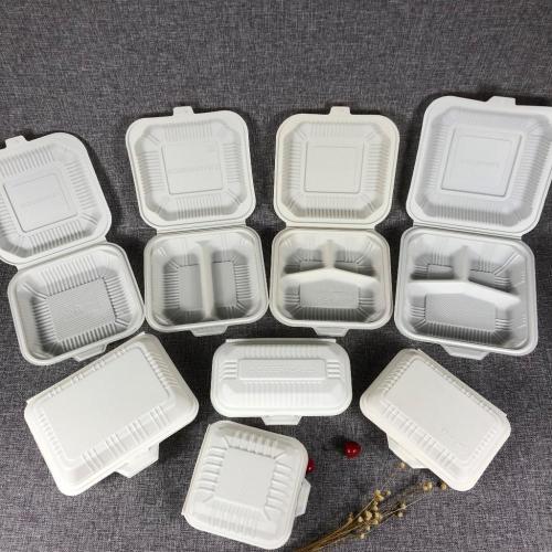 100% compostable wheat straw fiber pulp food container