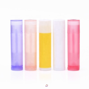 Clear 5g Empty Black White Chapstick Lip Balm Tube Container
