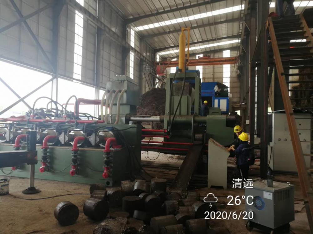 Horizontal Metal Waste Steel Cutting Block Making Machine