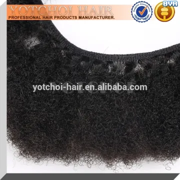 Yotchoi 6A grade Afro curly virgin hair weft mongolian