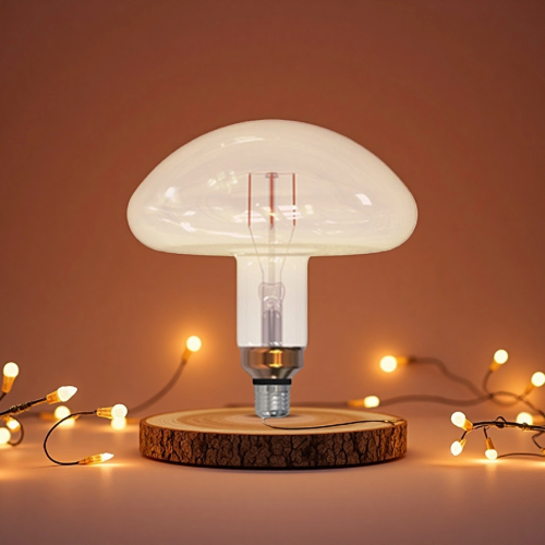 装饰用蘑菇形可调光琥珀色灯泡