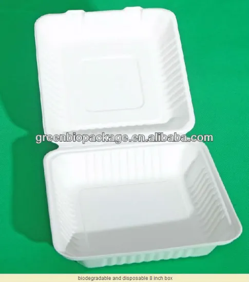disposable Sugarcane pulp biodegradable container