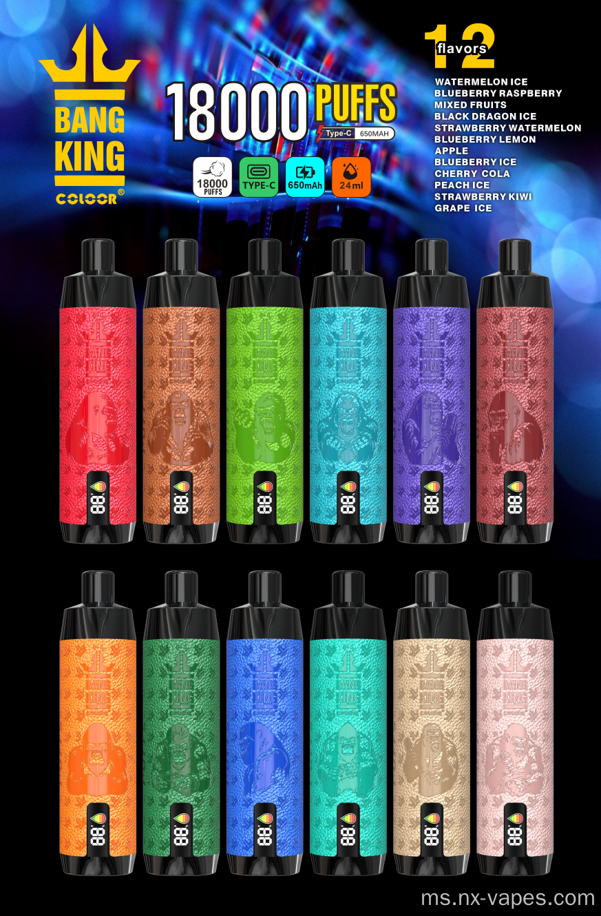 Asal bang king 18000 puffs vape dalam stok