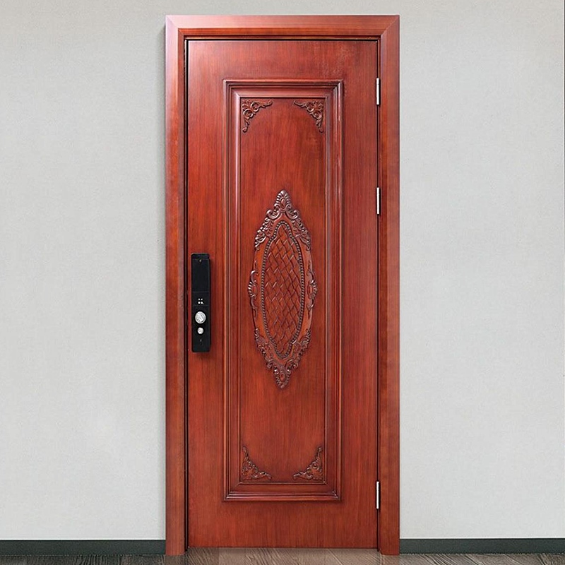 Modern Red Solid Wooden Door