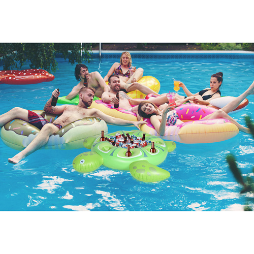 Large Inflatable Ice Serving Buffet Bar Sea turtle inflatable tray inflatable cooler pool float Manufactory