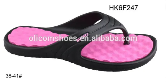 2017 cheap and wholesale eva Y-strap women casual 2 tones spa flip flop slippers