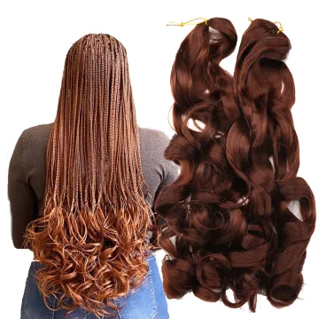 french curls braid hair synthetic 22inch 150g loose wave curly wavy braiding spiral curl hair extensions yaki ombre color