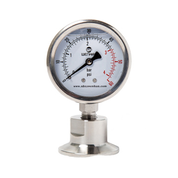 Stainless Steel Base Mount Liquid Filled Pressure Gauge