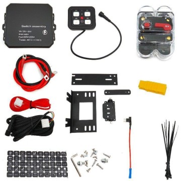12V 4 Gang Switch Panel with Relay System for LED Dimming and Car/Truck Off-Road Control