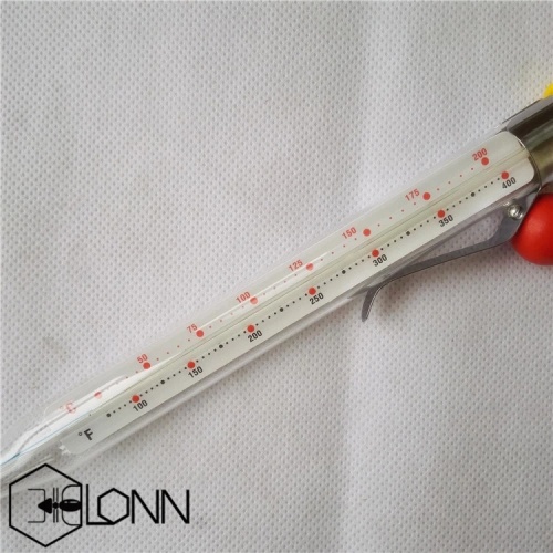 Glas Zuckermarmelade Gelee Sirup Candy Frittierthermometer