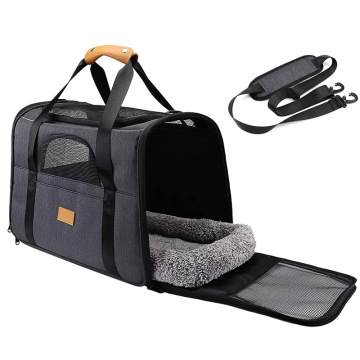 Nylon Oxford Foldable Pet Travel Bag with Zipper Closure