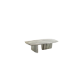 Contemporary Rectangular Coffee Table with Marble Tabletop