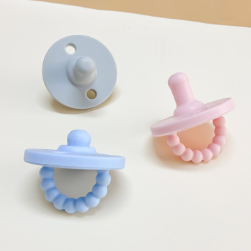 Natural feel solid silicone pacifier for newborns