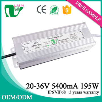 36V 4500ma waterproof constant current driver