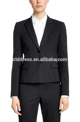 Black classical small suit for business women