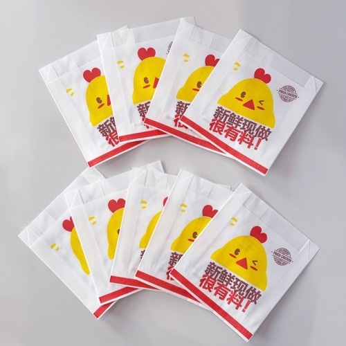 Bolsas de papel a prueba de aceite para bocadillos fritos