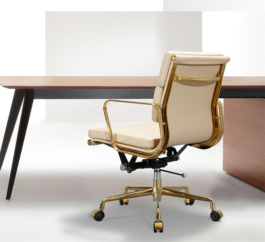 Gold Plated Frame Home Office Chairs