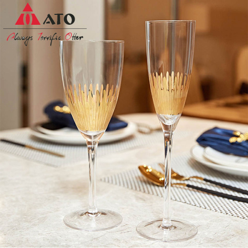 ATO Hand Blown flutes glasses for Crystal Glasses