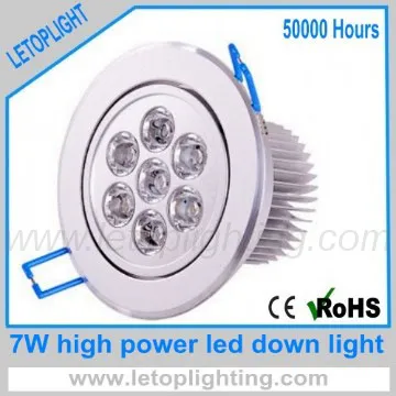 7W Led down lights for office and hotel light