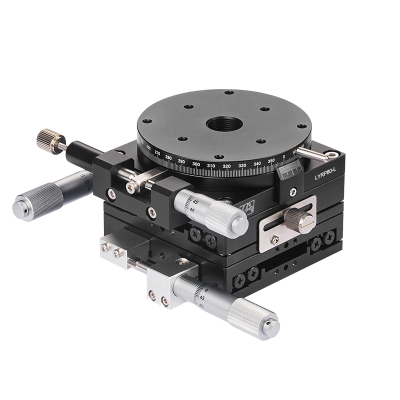 Vysoce přesný ruční stolek z hliníkové slitiny v ose XYR 80 mm